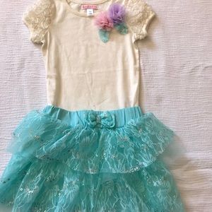 Skirt with matching shirt